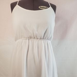 Women backout mini white dress